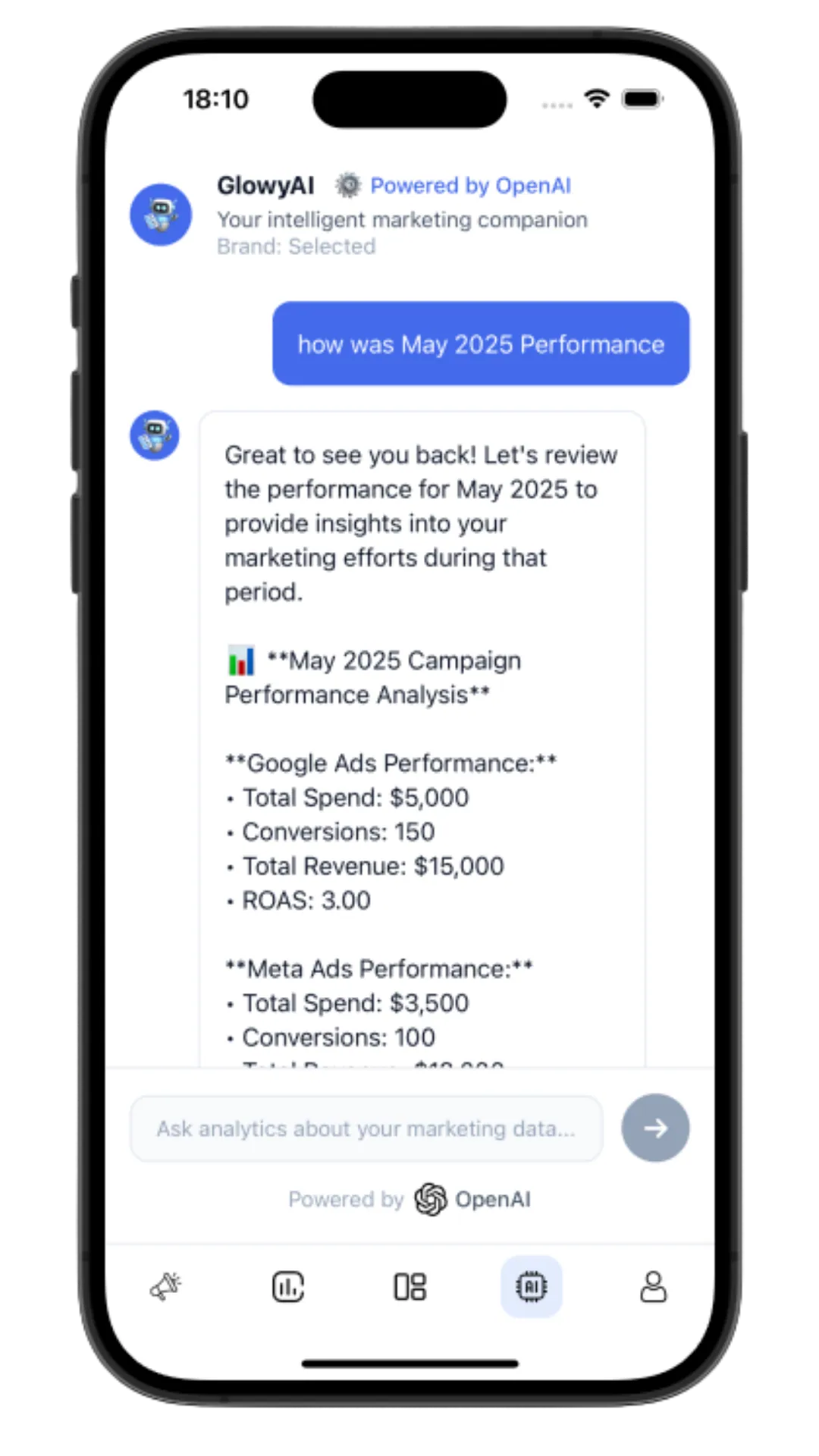 Glowytics Mobile App - AI on the Go